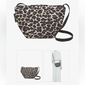 Herve Chapelier Medium Shoulder Bag Leopard Animal Print